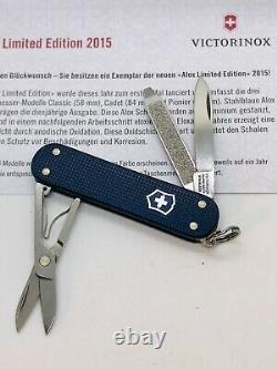 0.2601.15rare Victorinox Swiss Army Knife Classic Blue Alox Limited Edition 2015