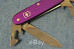 1/100 Very Rare Victorinox Farmer Bicolor Orange Purple Nib New Swiss Army Knife