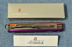 1/100 Very Rare Victorinox Farmer Bicolor Orange Purple Nib New Swiss Army Knife