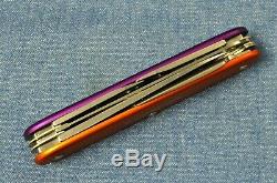 1/100 Very Rare Victorinox Farmer Bicolor Orange Purple Nib New Swiss Army Knife