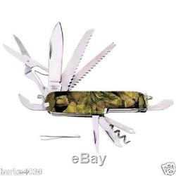 16 Function Royal Crest Swiss Army Multitool Knife Camo