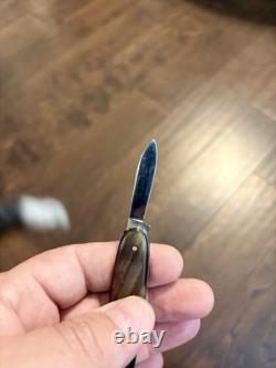 1950's Victorinox Victoria Secretary 84mm Buffalo Horn with Exposed Rivets Knife