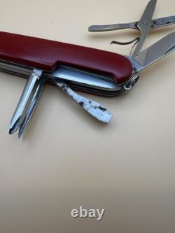 1957-1960 RARE! VICTORINOX CRAFTSMAN 91mm VICTORIA STAINLESS & HOFFRITZ RED