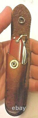 1961-68 VICTORIA FISHERMAN w Closed Bail Swiss Army Knife Sharp Arc +PAT NrMT