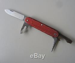 1964 Wenger Delemont 1961 model soldier alox Swiss Army Knife +PAT pioneer