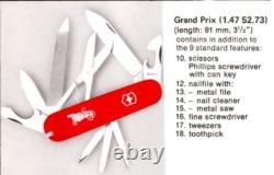 1976-1986 Victorinox Grand Prix 91mm Swiss Army Knife Red Ford Model T Vintage
