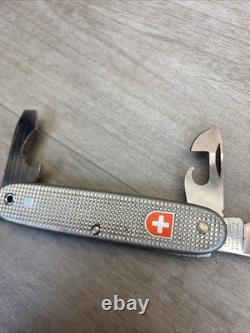 1982 Victorinox Silver Swiss Army Knife Soldier Folding Knife