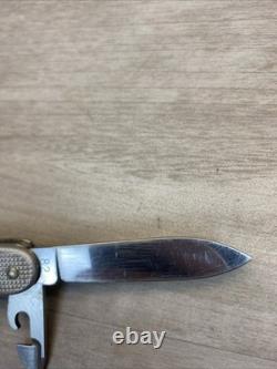 1982 Victorinox Silver Swiss Army Knife Soldier Folding Knife