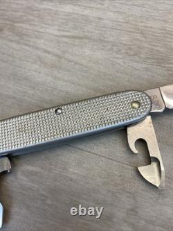 1982 Victorinox Silver Swiss Army Knife Soldier Folding Knife