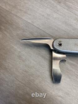 1982 Victorinox Silver Swiss Army Knife Soldier Folding Knife