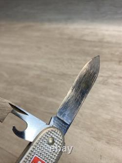 1982 Victorinox Silver Swiss Army Knife Soldier Folding Knife