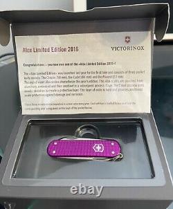 2016 Victorinox Classic Swiss Army Knife Alox Orchid Purple-collector Model