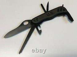 2017 Victorinox US Soldier Combat Utility Knife Black Swiss Army Navy SAK Demo