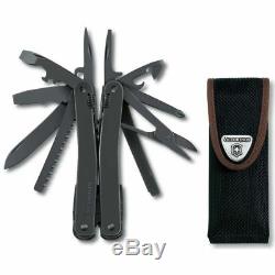 3.0224.3cn Victorinox Swiss Army Knife Swisstool Spirit Xbs Black With Pouch