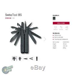 3.0323.3CN 35227 VICTORINOX Swiss Army Knife Black Swisstool BS 115mm 29 tools