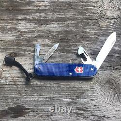 #32/50 Victorinox Cadet Folding Knife 84mm Blue + Red Shield Nib Edc Sak