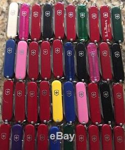 50 Pc Victorinox Classic Swiss Army Knife Lot. Assorted Colors, Tsa Knife Lot
