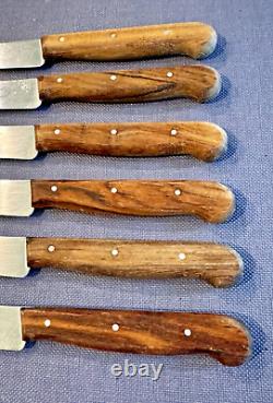 6 Victorinox Forschner 1105 Rosewood Handle 4.75 Blade Steak Knives Switzerland