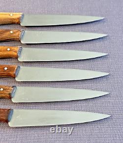 6 Victorinox Forschner 1105 Rosewood Handle 4.75 Blade Steak Knives Switzerland