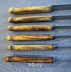 6 Victorinox Forschner 1105 Rosewood Handle 4.75 Blade Steak Knives Switzerland