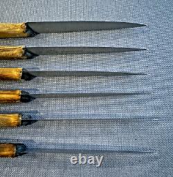 6 Victorinox Forschner 1105 Rosewood Handle 4.75 Blade Steak Knives Switzerland