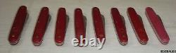 8 Victorinox Swiss Made Stainless Steel Blade Folding Floral Pocket Knives