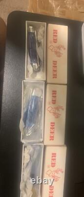 80's Pocket knives (5 VINTAGE ORIGINAL PACKAGING) Victorinox Swiss & Red Deer