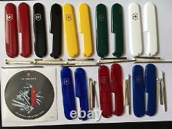 8x SWISS ARMY KNIFE VICTORINOX 91mm SCALES/HANDLES PLUS && Accessories