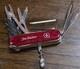 9 Victorinox CyberTool Lite Ruby Red Swiss Army Knife 91mm 24 Tool Rare Used