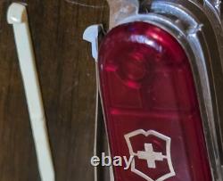 9 Victorinox CyberTool Lite Ruby Red Swiss Army Knife 91mm 24 Tool Rare Used