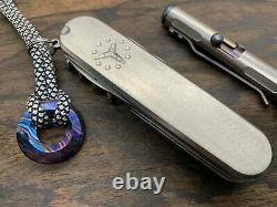 91mm Titanium Victorinox Swiss Army Knife SCALES + CLIP (Spartan, SwissChamp.)