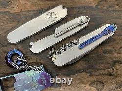 91mm Titanium Victorinox Swiss Army Knife SCALES + CLIP (Spartan, SwissChamp.)