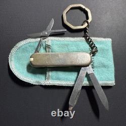 Authentic Tiffany & Co Victorinox Sterling Silver & 18k Swiss Army Pocket Knife
