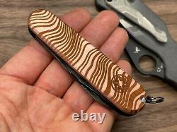 BESKAR MANDALORIAN engraved Copper Swiss Army Knife SCALES only for 91mm