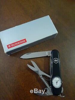 Black Victorinox TimeKeeper Swiss Army Knife Rare New Old Stock