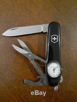 Black Victorinox TimeKeeper Swiss Army Knife Rare New Old Stock