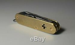 Brasswerx Micro Farmer Cadet 84mm Custom Swiss Army Knife SAK Brass Scales NIB