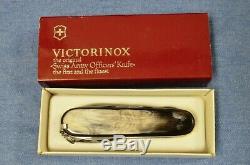 C. 1991 Victorinox HUNTSMAN-BISON HORN SCALES Swiss Army Knife New in Box NOS VTG