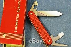 C1970s VTG BUT NEW IN BOX Victorinox PIONEER Red Alox Old Cross Swiss Army Knife