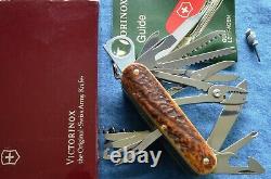 C1990s Vintage, RARE STAGHORN VICTORINOX SwissChamp Swiss Army Knife NEW IN BOX