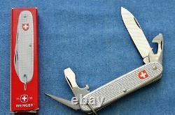 C2001 NIB Wenger SOLDAT / Soldier 1961 01 silver checkered alox Swiss Army Knife