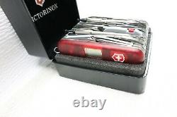 Clean Used Victorinox Swiss Army Knife Swisschamp XAVT Ruby Red Mod. 1.6795. XAVT