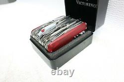 Clean Used Victorinox Swiss Army Knife Swisschamp XAVT Ruby Red Mod. 1.6795. XAVT