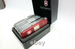 Clean Used Victorinox Swiss Army Knife Swisschamp XAVT Ruby Red Mod. 1.6795. XAVT