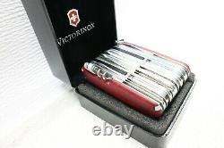 Clean Used Victorinox Swiss Army Knife Swisschamp XAVT Ruby Red Mod. 1.6795. XAVT