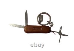 Coach Swiss Army Leather Pocket Knife & Black Leather Money Clip