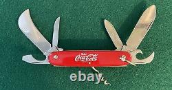 Coca-Cola Swiss Army Knife with4 blades and 3 tools. Manufactured by Colonial USA