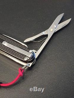 Custom Black Alox Farmer Swiss Army Knife Mod with Clip And Scissors (Used)