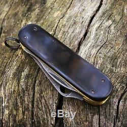 Custom Horn Victorinox Swiss Army Knife with Spyderco Parts (Spydernox Rambler)