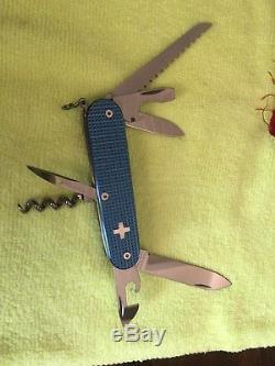 Custom Sakmodder Alox Blue Textured Titanium Spartan/camper Swiss Army Knife Mod